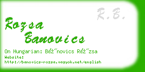 rozsa banovics business card